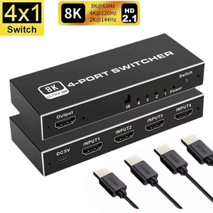 สวิตช์ <span class=keywords><strong>HDMI</strong></span> <span class=keywords><strong>8K</strong></span> 60Hz 4K <span class=keywords><strong>120Hz</strong></span> 3X1 <span class=keywords><strong>8K</strong></span> อะแดปเตอร์ตัวสลับ2.1 <span class=keywords><strong>HDMI</strong></span> ตัวแปลงสวิตช์ Hdmi2.1 3 in 1สำหรับ PS4 PS5 HDTV projectto - Product Image 5
