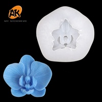 AK Neue Orchideenform Silikon 3D Seifenform Fondant Kuchenform Cupcake Gelee Kerze Süßigkeiten Schokolade Dekoration Backwerkzeug Gussform