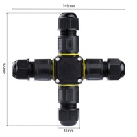 Conector de alimentación impermeable IP68 P de 2 y 3 pines, conector rápido sin tornillos de 4 vías tipo X para cámara de seguridad, cableado de jardín, paneles solares