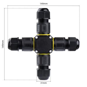 2 <span class=keywords><strong>P</strong></span> 3 Pins IP68 Wasserdichter Stroma schluss X Typ 4-Wege-Schrauben-Schnellanschluss für Gartenkabel-Solarmodule mit Überwachungs kamera - Product Image 2