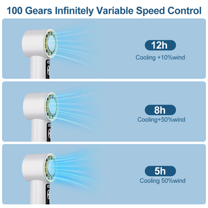 Hot Bán Tốc Độ Cao Làm Mát Mini USB Fan Hiển Thị Kỹ Thuật Số 3000MAh Xách Tay Có Thể Sạc Lại Cầm Tay Turbo Fan - Product Image 3
