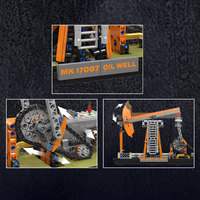 MOULDKING 17087 Kits de Construcción Técnicos, Camión de Juguete Motorizado con Pozo de Petróleo, Bloques de Construcción para Niños