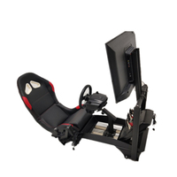 Cabina de simulador de carreras de movimiento completo con soporte de monitor y asiento para Logitech G29 G27 F1 Sim Racing