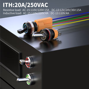 Lanboo 16Mm Chroom Tuimelschakelaar-Geoxideerd Zwart | 5-24V/220V | <span class=keywords><strong>2</strong></span>/<span class=keywords><strong>3</strong></span> Positie | 1no1nc | Led Display | 15a Hoge Stroom - Product Image 2