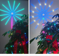 Lumières LED d'extérieur étanches pour feux d'artifice, décorations de jardin pour la cour avec effet d'ambiance festive