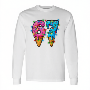 Maglietta a maniche lunghe natalizia 67 Drip Meme Number Holiday - Product Image 2