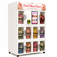 Máquina Expendedora de Flores Frescas con Sistema de Refrigeración, Pantalla Táctil Inteligente Automática, Dispensador Comercial Refrigerado de Ramos