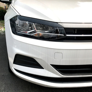 ชุดแต่งคิ้วไฟหน้ารถยนต์ VW Polo Mk6 ปี 2018+ ลายคาร์บอนไฟเบอร์ ABS สีดำเงา - Product Image 3