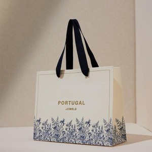 New Product Personalized Brand Drawstring Ribbon Handle <strong>White</strong> Cardboard Paper Gift <strong>Bag</strong> for <strong>Small</strong> Business - Product Image 6