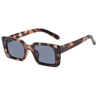 Chanceux rétro rectangulaire mode Internet célébrité lunettes de soleil cadre carré UV400 lentilles nuances LOGO personnalisé Vintage lunettes de soleil