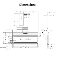 Pantalla LCD Gráfica STN de 2.7" 256x64 con Controlador ST75256, COG, Temperatura de Funcionamiento de -10C a +60C, Pantalla Negativa Blanca y Negra, Teléfono Industrial