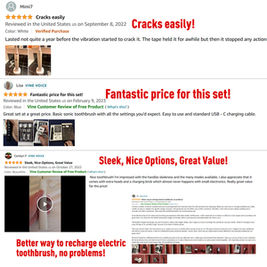 J-Style 1741F escova de dentes elétrica sônica portátil viagem slim escova de dentes eletrônica ultra-sônica inteligente para crianças adultas 2023 - Product Image 5