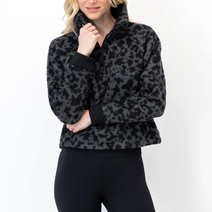 Nanchang World Custom logo <strong>Women's</strong> Fuzzy Fleece Hoodies Sweatshirt <strong>Snuggle</strong> <strong>Hoodie</strong> Blanket OEM Warm 1/4 Zip <strong>Women</strong> Casual Jackets - Product Image 1