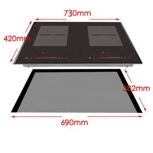 Table de cuisson électrique encastrable multi-compartiments National, 2 brûleurs, plaque vitrocéramique intelligente, double cuisson à induction infrarouge - Product Image 2