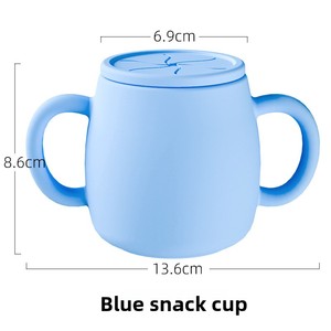 Biberon d'apprentissage pour bébé en silicone souple, sans BPA, anti-fuite, avec poignée anti-chute et paille, pour eau et collations - Product Image 6