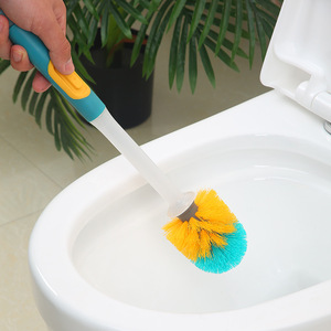 Toilet <b>Brush</b> Set With Liquid Filling Plastic And Silicone Long Handle For Cleaning Crevices Ergonomic Design - Product Image 3