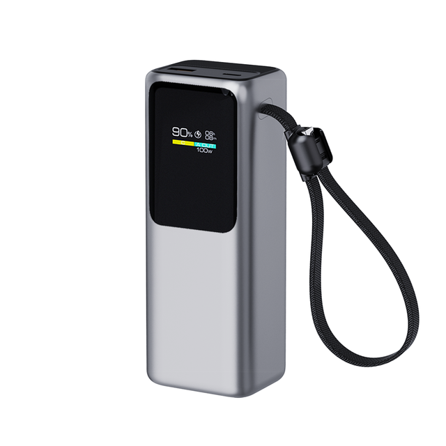Wholesale 100W Power Bank with 20000mAh Large Capacity Type-C Input Interface TFT Color Display Power Bank for Laptop Charging