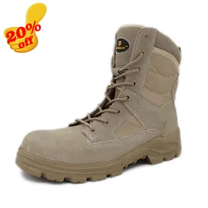 Toecap tático de combate deserto, sapatos com placa de aço para homens botas de segurança