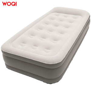 WOQI tek kişi akın kumaş PVC şişme yatak dahili elektrik ile hava pompası - Product Image 1