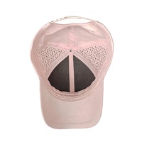 Casquettes de baseball perforées découpées au laser en polyester à séchage rapide et imperméables pour adultes, vente en gros, casquettes de sport de golf vierges en nylon OEM