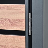 Couvercle de poubelle de stockage de poubelle en métal extérieur robuste avec conception verrouillable pour parcs et espaces publics