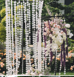Ensemble de décoration de mariage LANJO Forest, pièces naturelles en nacre et mica pour fond de plafond et cordes de carillons éoliens d'entrée - Product Image 1