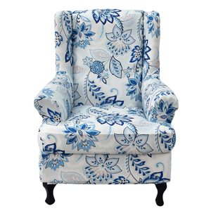 2 pezzi coprisedie morbide removibili con schienale alare e poltroncina elasticizzata di dimensioni personalizzate - Product Image 2