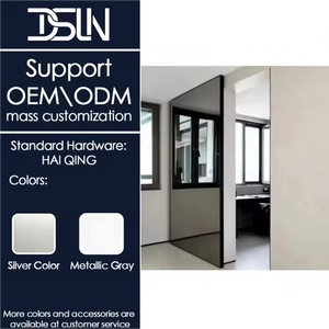 Puerta Corredera de Diseño Minimalista con Vidrio Esmerilado y Templado, Sistema Antideslizante para Baño con Marco de Aluminio Moderno - Product Image 2