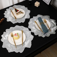 Napperons modernes et simples en PVC, résistants à la chaleur, écologiques, 38x38cm, imperméables, décoratifs pour la maison, la cuisine, l'hôtel et les restaurants occidentaux