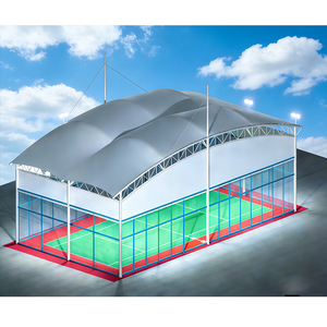Carpa impermeable tensada para campos de fútbol, carpa para pistas de pádel, carpa para campos de baloncesto, estructura tensada para estadios, fabricante de techos deportivos. - Product Image 1