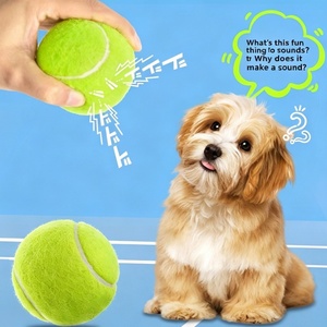 Pelota de Tenis de Goma de Alta Elasticidad de 6.5 cm, Resistente a Mordeduras e Impactos, <span class=keywords><strong>para</strong></span> Entrenamiento de <span class=keywords><strong>Perros</strong></span>, Juguete <span class=keywords><strong>para</strong></span> Pasear Mascotas, Masticación y Cuidado Dental - Product Image 2