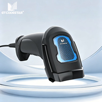 GTCODESTAR 1D USB escáner de código de barras 2D lector de código de barras inalámbrico láser lector de código de barras portátil 2,4G escáner de código QR para supermercado