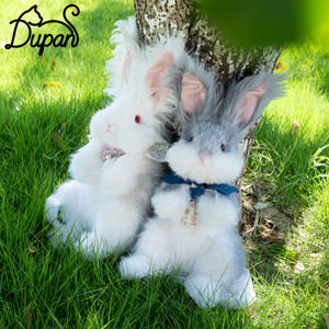DUPAN 앙고라 토끼 플러시 백팩 슈퍼 소프트 귀여운 동물 인형 PP 코튼 충전 장식 리얼리틱 토끼 백팩 유니섹스용 - Product Image 1