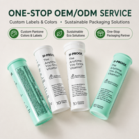 Conteneur cylindrique pour comprimés effervescents anti-fuite de qualité supérieure, avec bouchon spiralé en plastique PP, étiquette personnalisée, qualité alimentaire, en vrac, OEM