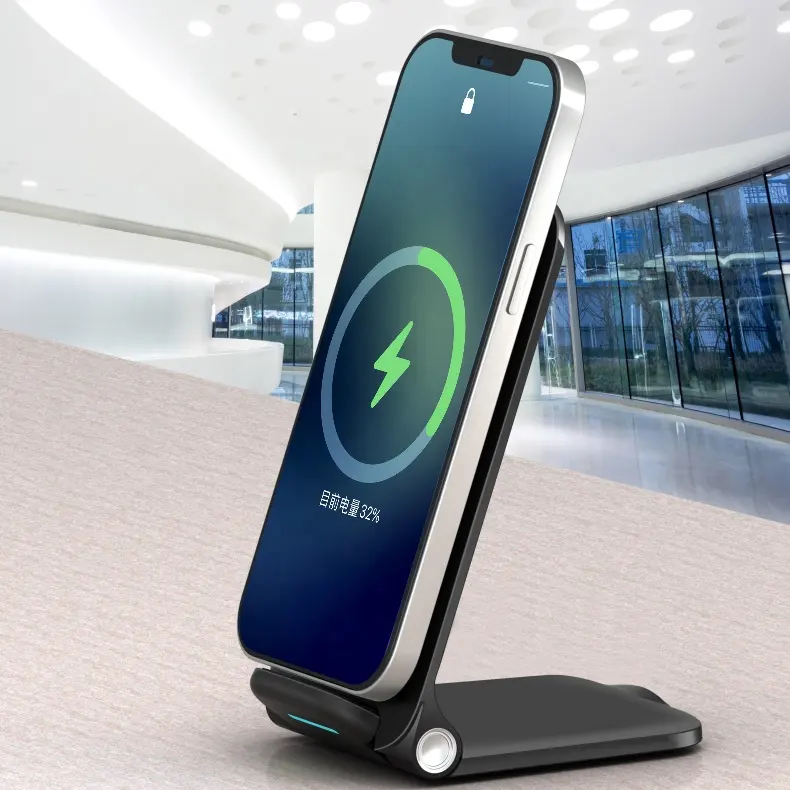 for iPhone 11 XR X 8 Xiaomi 15W Qi Wireless Charger Foldable Stand Phone Holder Fast Charging Base Pad Desktop Quick Charger