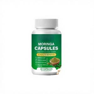 Soutien intestinal à base de Moringa : capsules de poudre de feuilles de Moringa pour une meilleure densité osseuse, formule douce pour la détoxification et la santé de l'estomac - Product Image 3
