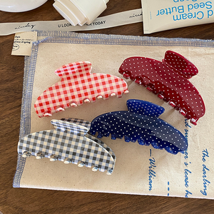 Pinza de Pelo con Diseño Personalizado de Cerezas <span class=keywords><strong>Dulces</strong></span> y Estrellas con Brillantina y Diamantes de Imitación para Mujer, Accesorios para el Cabello de Acetato Francés - Product Image 3