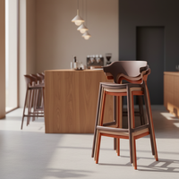 Chaise haute de cuisine noire et blanche, tabouret de bar en PP pour îlot de cuisine, bar à domicile