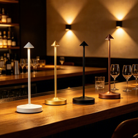 Lampe de table moderne en forme de champignon, rechargeable, LED sans fil, portable, pour intérieur/extérieur, restaurant, lumière décorative d'appoint