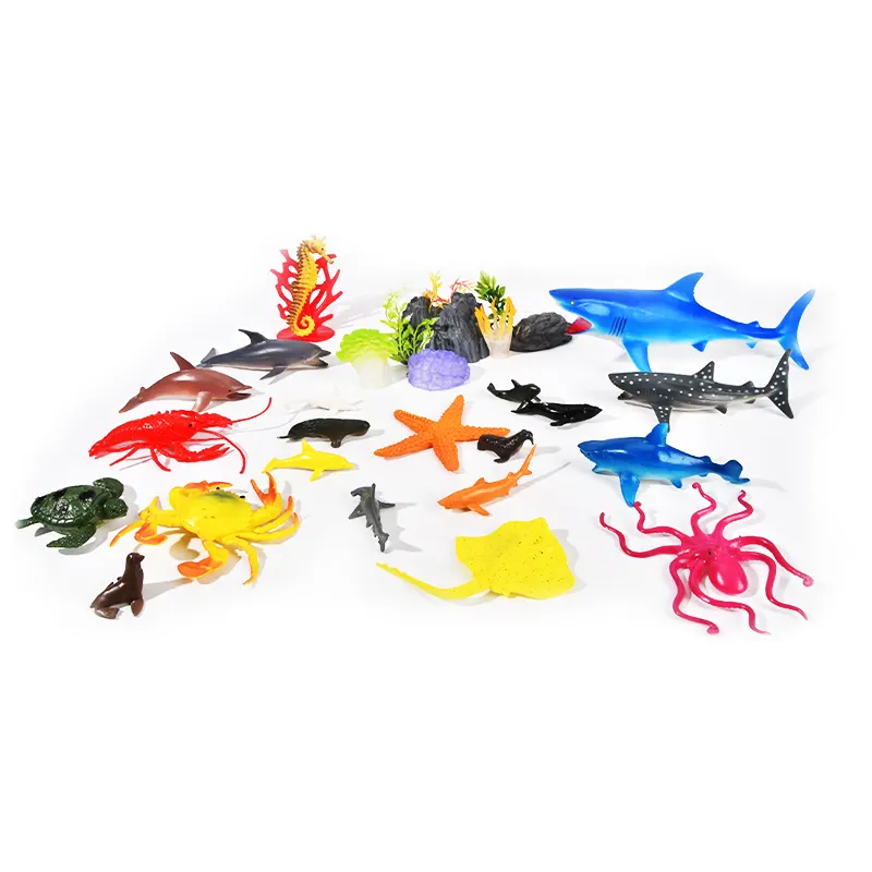 Small marine animal silicone soft toy sea animals collection