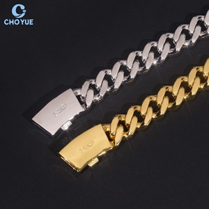 Iced Out VVS Moissanite <b>Statement</b> <b>Necklace</b> GRA Certified 18K Gold Plated Link Chain Round Brilliant Cut Luxury Party Jewelry - Product Image 2