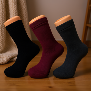 Calcetines Térmicos de Invierno para Mujer Db, Calcetines de Punto Grueso y Suave, Largos hasta el Tobillo, para Uso Diario Informal, 3 Pares, Negro, Borgoña, Azul Marino - Product Image 2