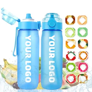 Set di bottiglie d'acqua aromatizzate Tritan personalizzate BPA Free 0 borraccia acqua aromatizzata alla frutta e profumata con inserto in baccello