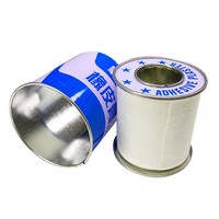 Pansement adhésif en oxyde de zinc, bande de coton médical en rouleau dans une boîte en métal
