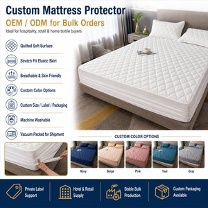 Protector de Colchón Moderno 100% Poliéster, Acolchado, Ajustable, con Bolsillos Profundos, Transpirable, Impermeable, Ecológico, para Todas las Estaciones - Product Image 6