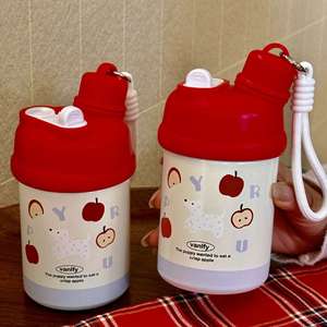 Lelyi Ins cartone animato carino fiocco cane in acciaio inossidabile bottiglia di alto valore creativo ragazza cuore Thermos Cup - Product Image 3