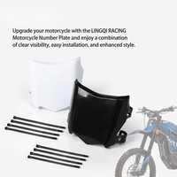Kit de plaque d'immatriculation avant en plastique PP noir brillant KYZ pour moto de course, pièce de mise à niveau pour moto électrique Sur-Ron Light Bee, neuf