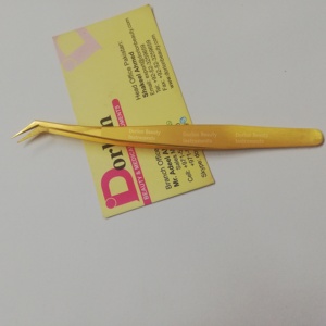 Pinzas para Pestañas Rectas Sostenibles al por Mayor, las Mejores Pinzas para Aislamiento de Pestañas, Punta de Polvo de Diamante, Pinzas para Pestañas Chapadas en Oro - Product Image 4