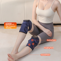 Kabelloses Beheiztes Knie-Massagegerät 3-in-1 Heizkissen mit 3 Vibrationsmodi 5 Heizstufen 5000mAh Akku Kabellose Fernbedienung