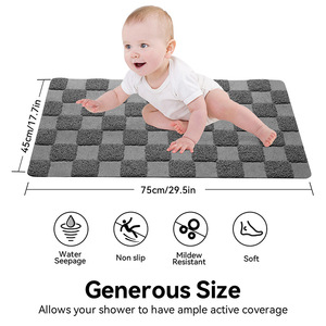 Alfombra Antideslizante para Baño de PVC, Rectangular, Color Sólido, Impermeable, para Ducha y Bañera, para Uso Doméstico - Product Image 4